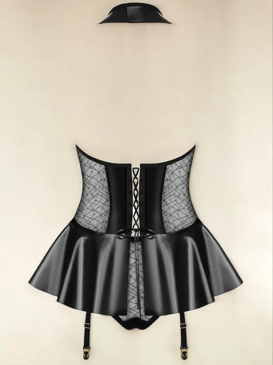 BLANCHE - PATENT LEATHER BODYSUIT