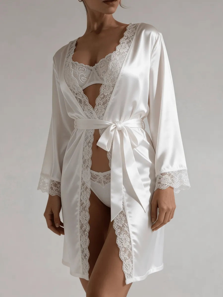 CARMEN - LACE-TRIM KIMONO