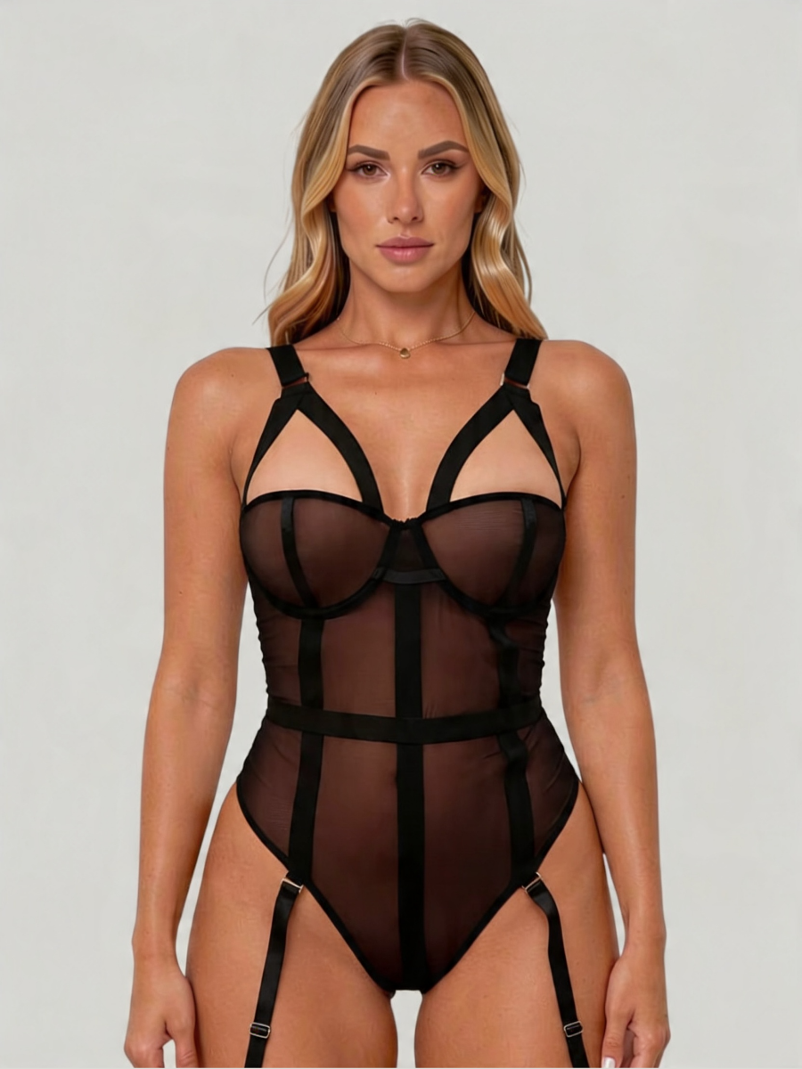 RUBY - HARNESS MESH BODYSUIT