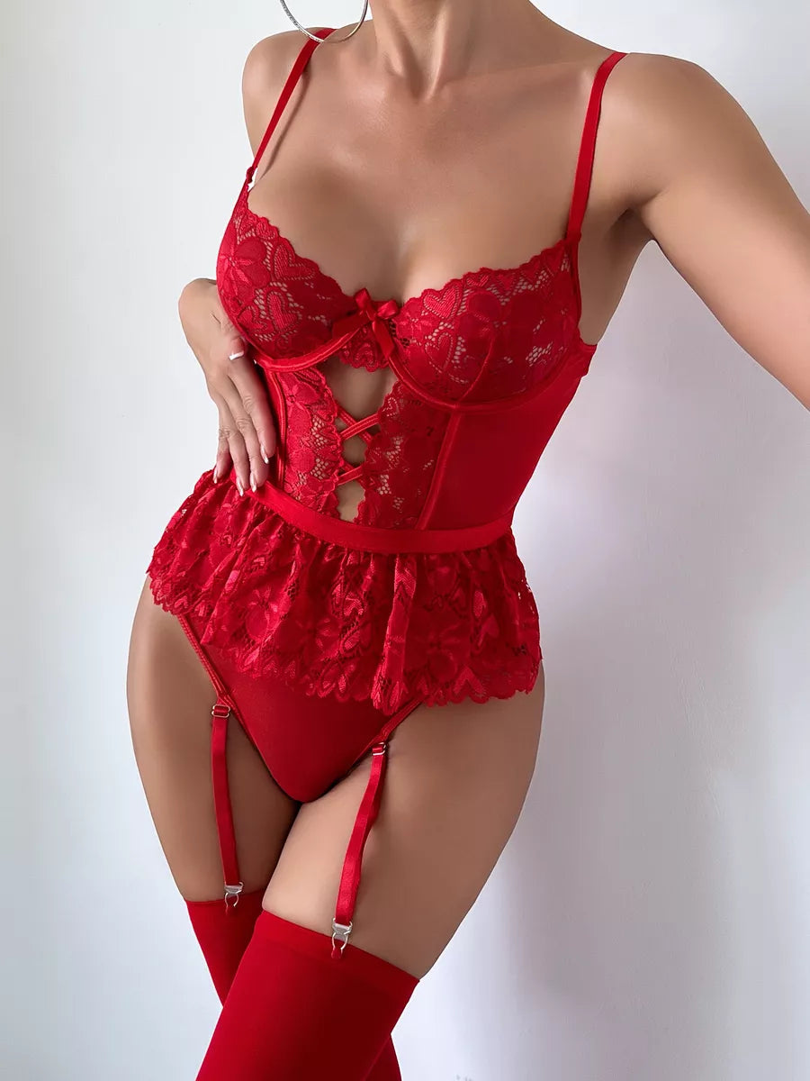SONJA - PASSIONATE RED BODYSUIT