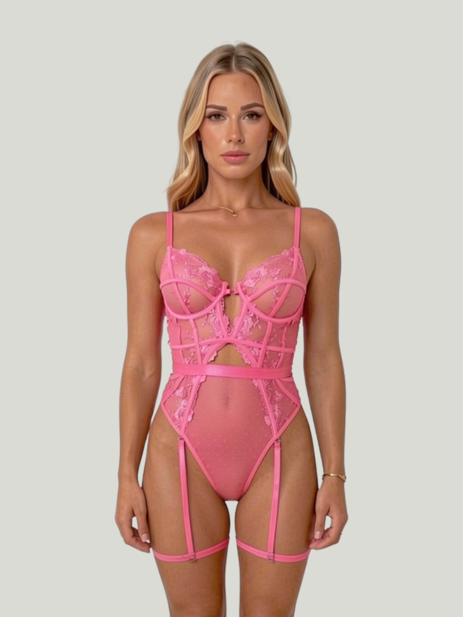 MELANY - BUBBLEGUM PINK BODYSUIT