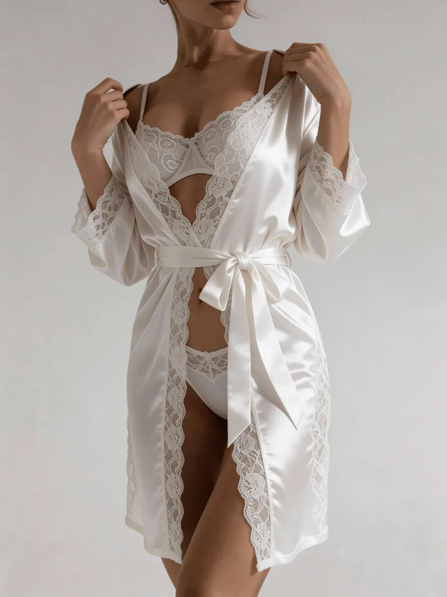 CARMEN - LACE-TRIM KIMONO