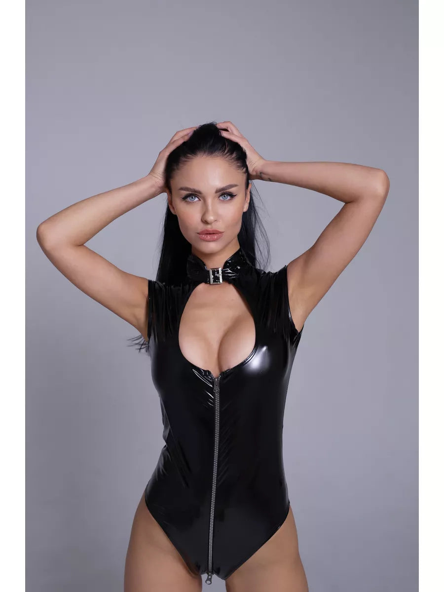 MILA - GLOSSY PATENT LEATHER BODYSUIT