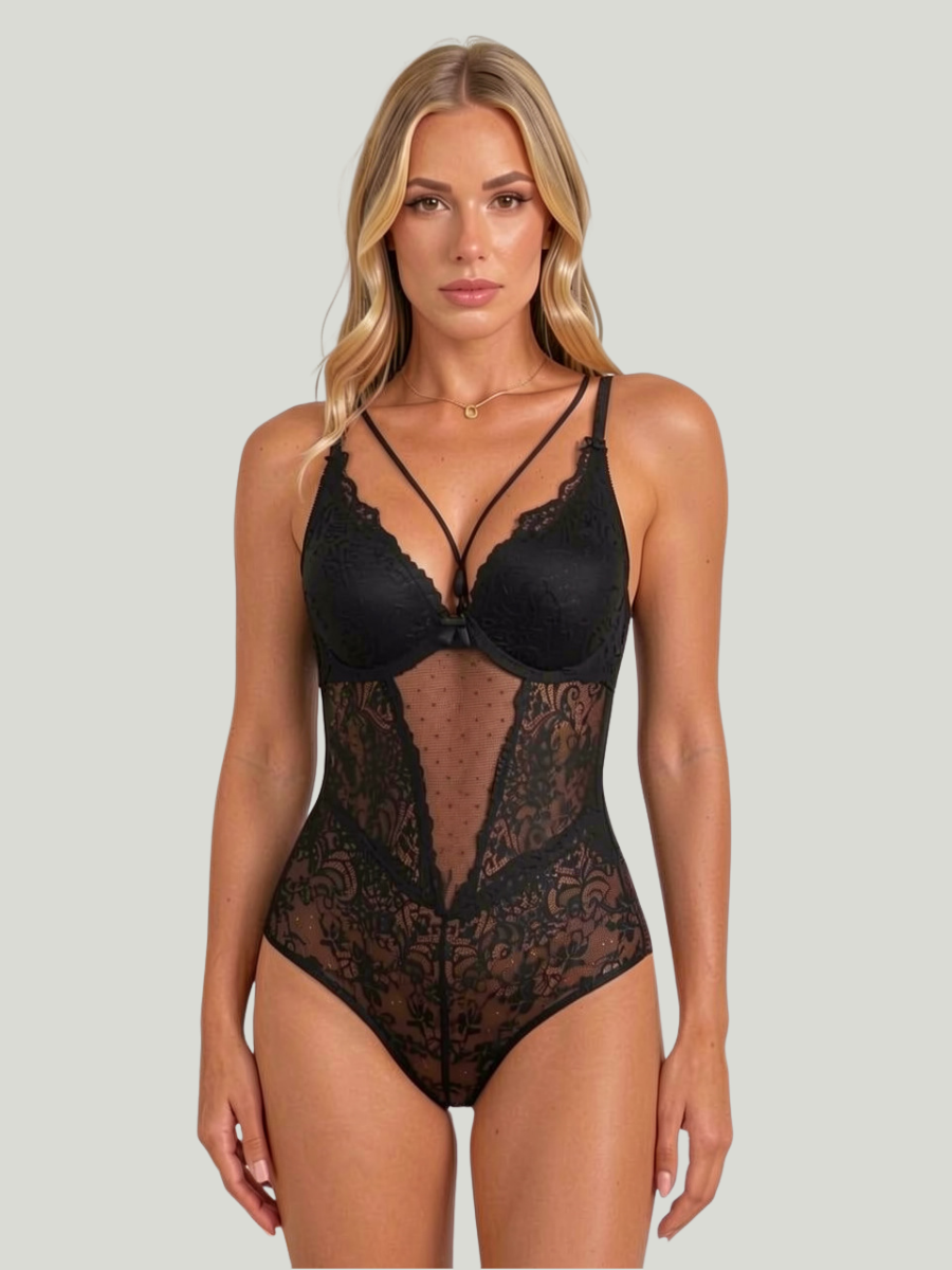 LEILA - ELEGANT LACE BODYSUIT