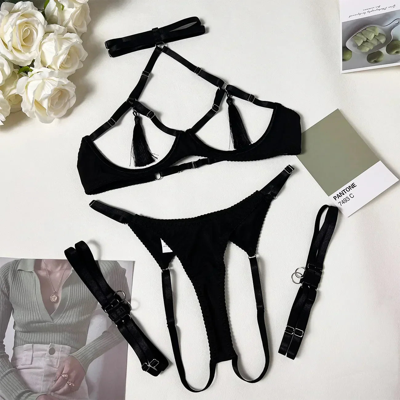 OLIVIA - STRAPPY LINGERIE SET