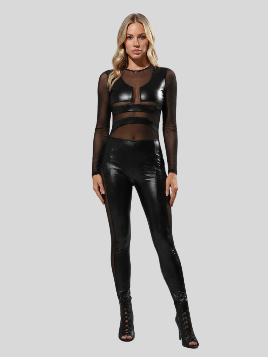 CLARA - PATENT LEATHER BODYSUIT