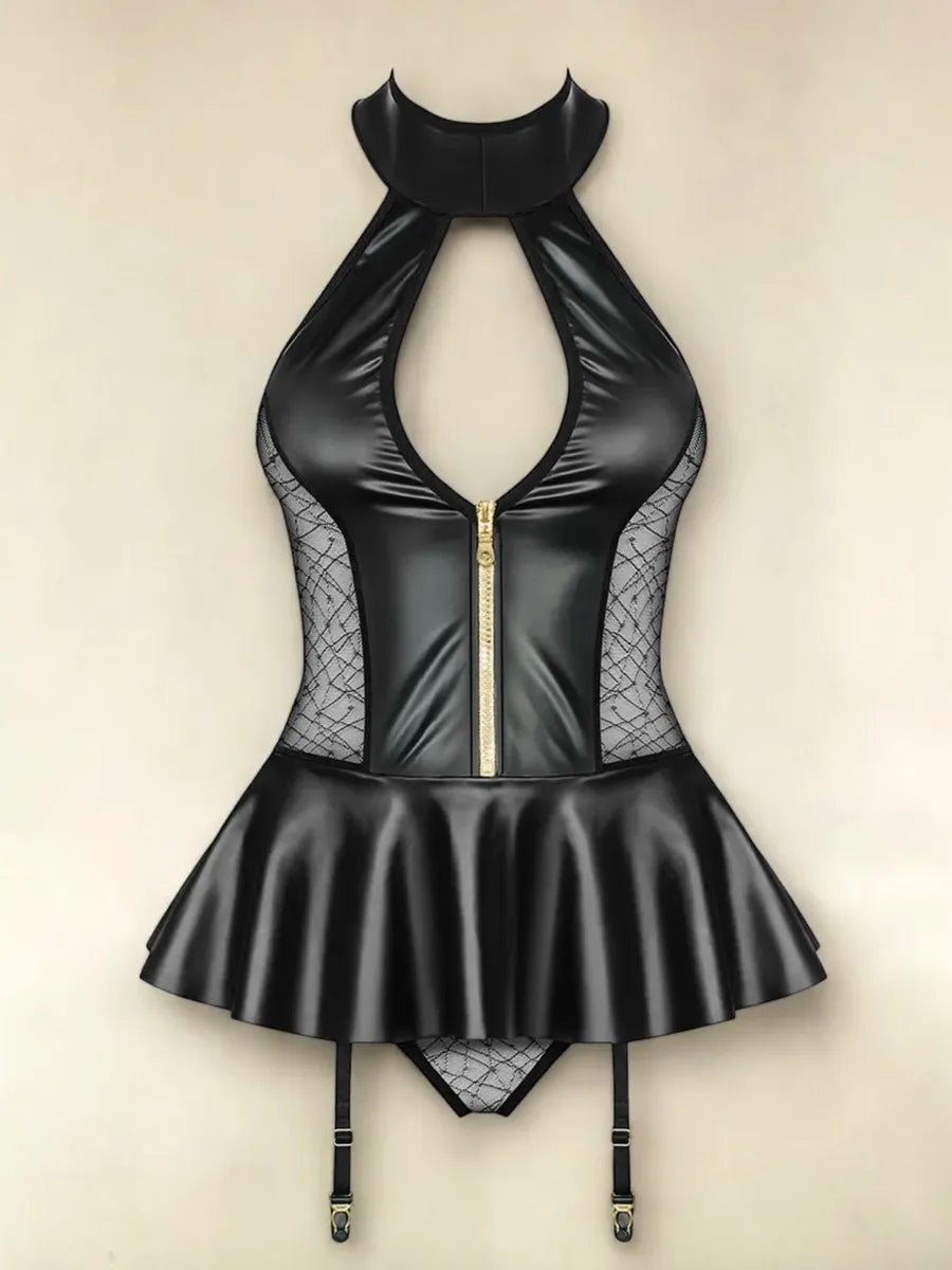 BLANCHE - PATENT LEATHER BODYSUIT