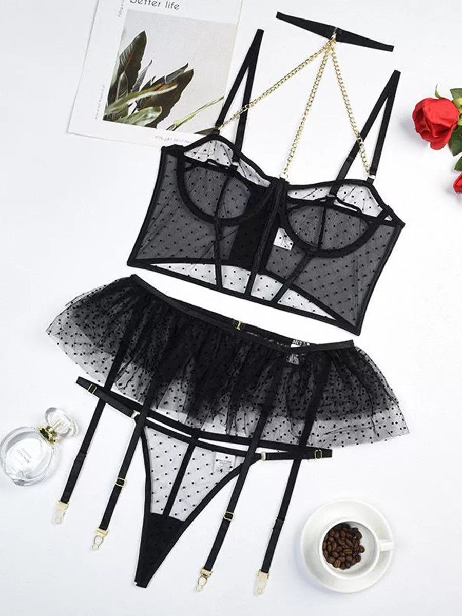 AMIRA - POLKA DOT LINGERIE SET