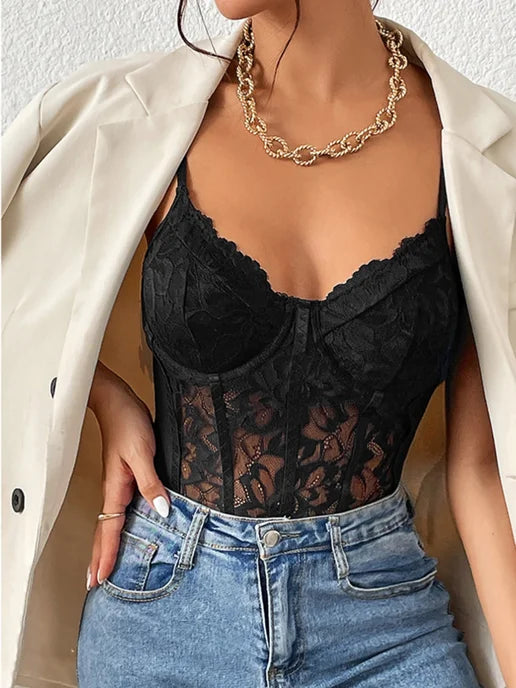 RIA - FINE LACE BODYSUIT