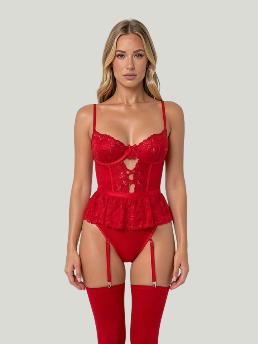 SONJA - PASSIONATE RED BODYSUIT
