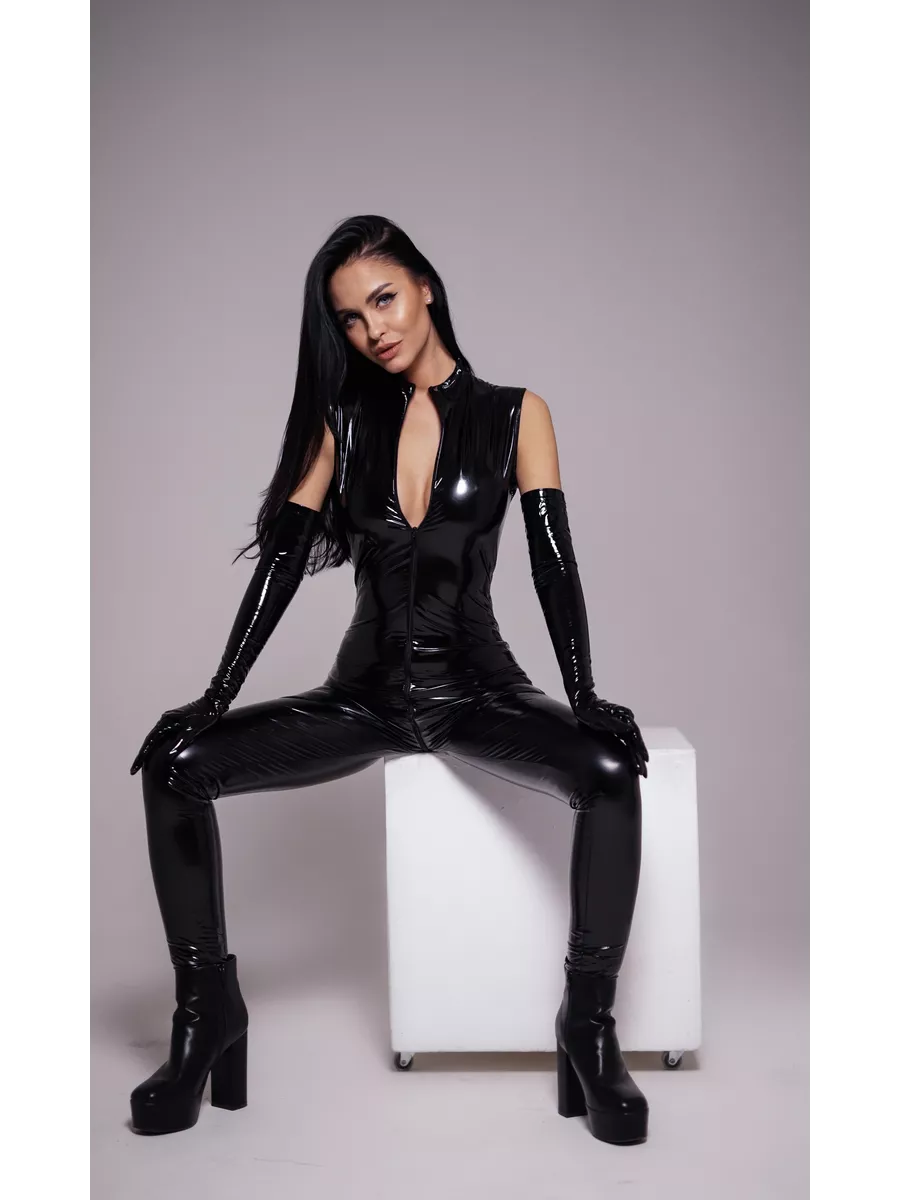 NANCY - HIGH-SHINE PATENT LEATHER BODYSUIT