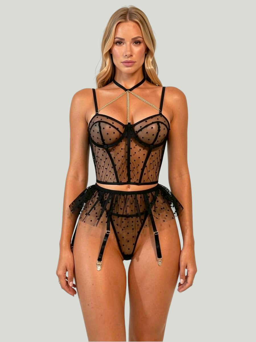 AMIRA - POLKA DOT LINGERIE SET
