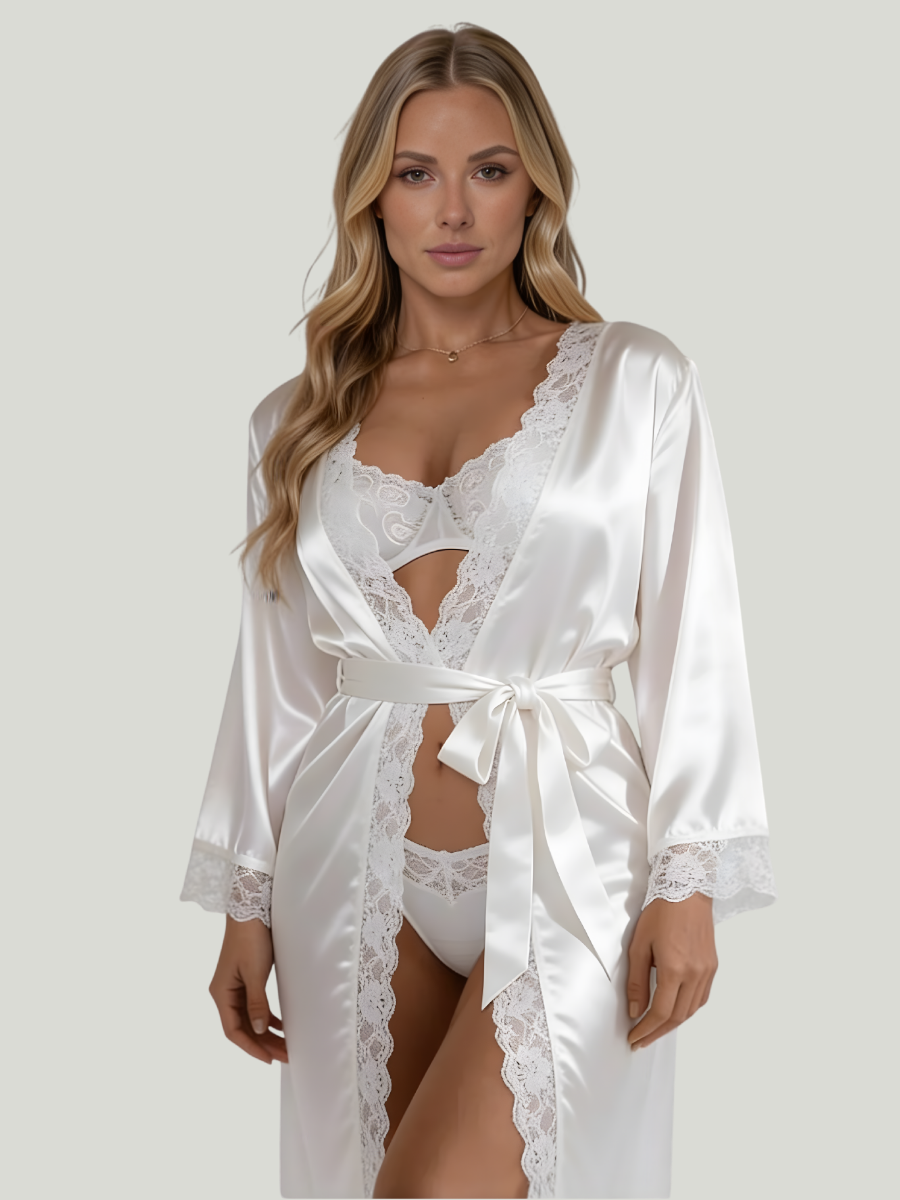 CARMEN - LACE-TRIM KIMONO