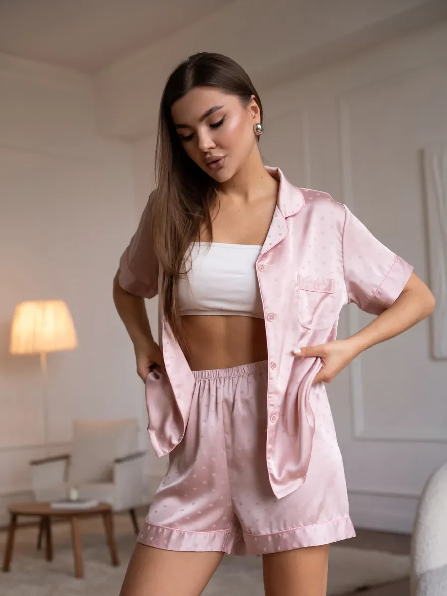 HELENE - SATIN SHORTY PAJAMA SET