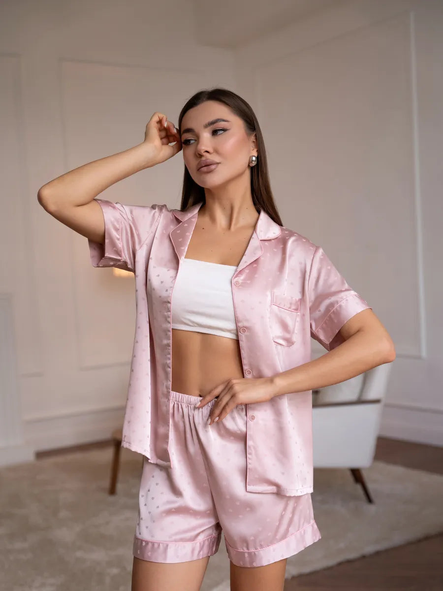 HELENE - SATIN SHORTY PAJAMA SET